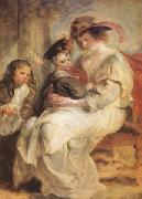 Peter Paul Rubens Helene Fourment and Her Children,Claire-Jeanne and Francois (mk05 ) china oil painting artist